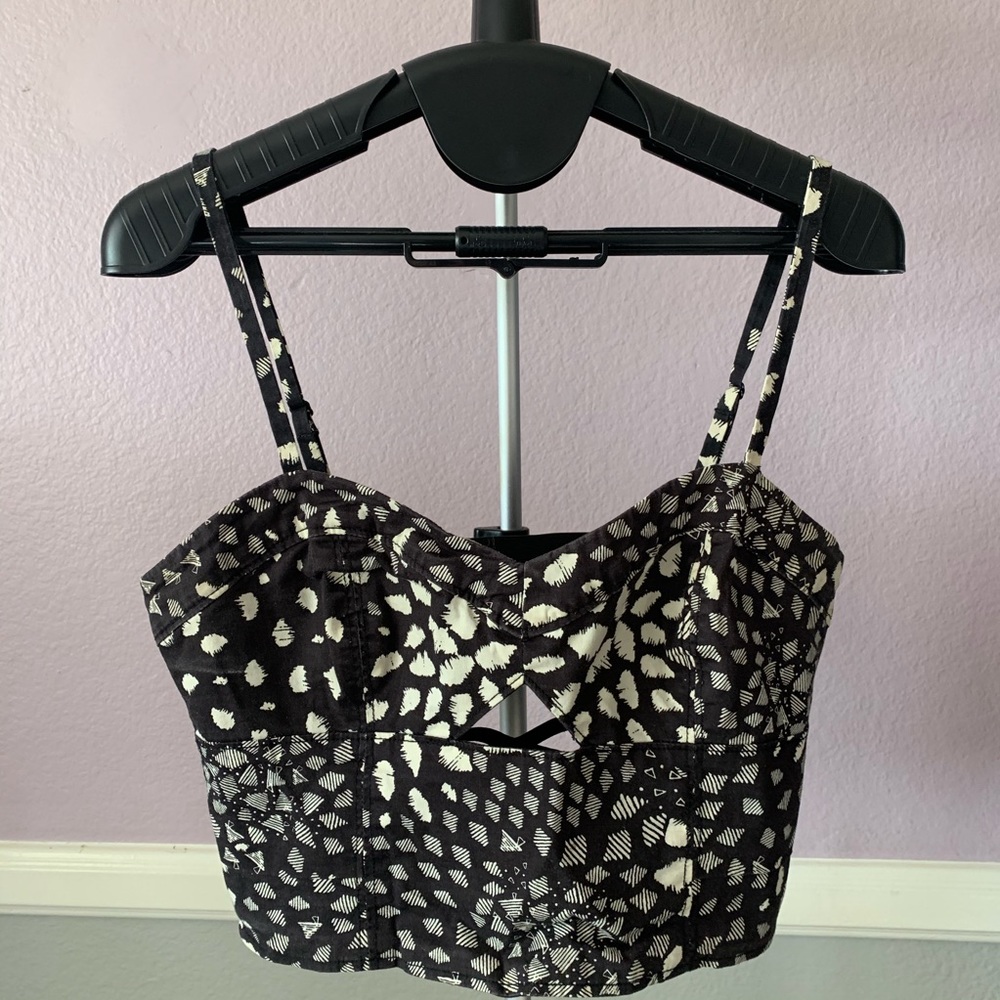 Silence + noise bustier crop top